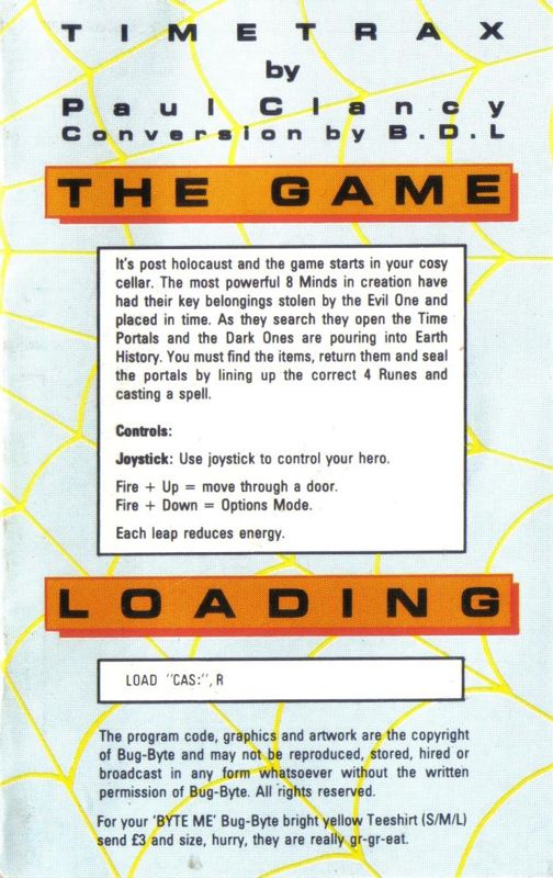 Time Trax box art for MSX